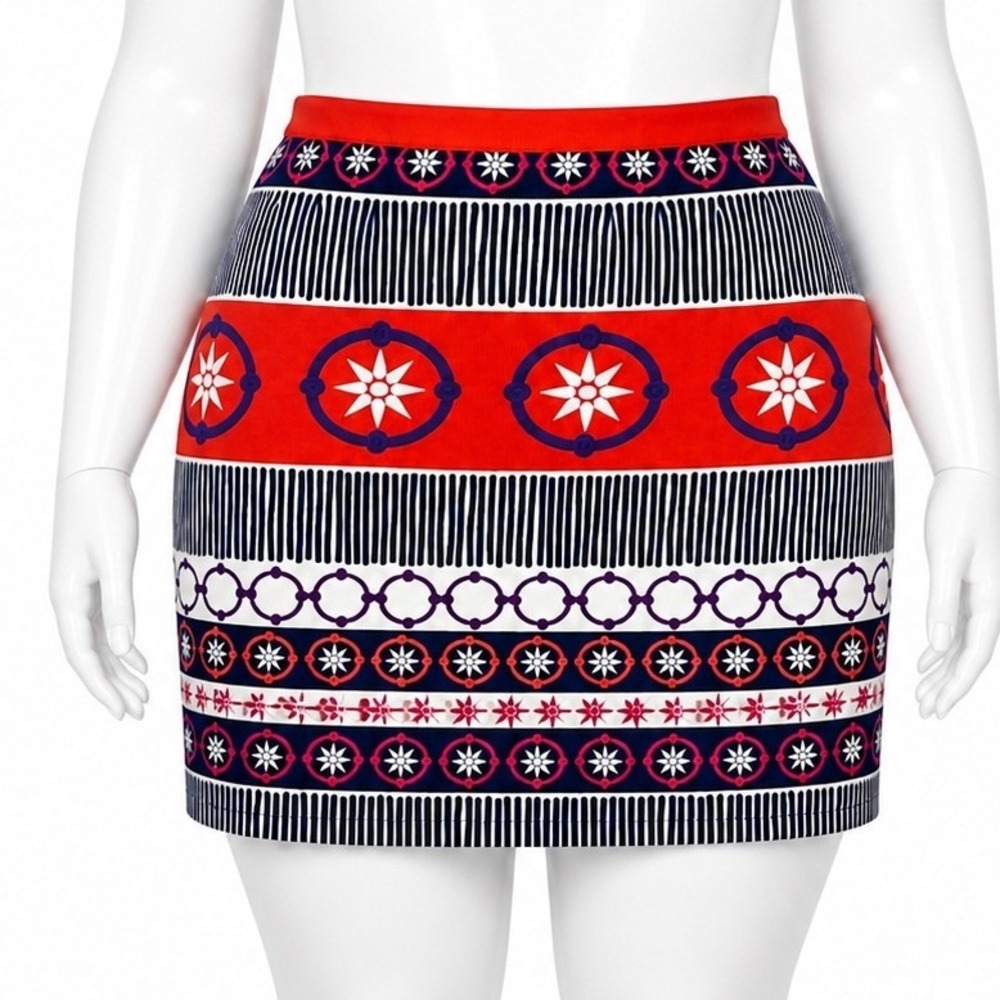 Boden Embroidered Pencil Skirt Women's 16 US Business Casual